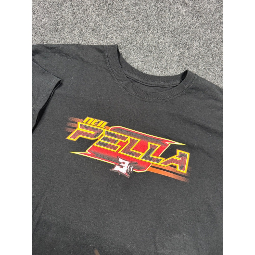 Neil Pella Racing T Shirt Men's M Black Dirt Track Race Car Graphic Tee